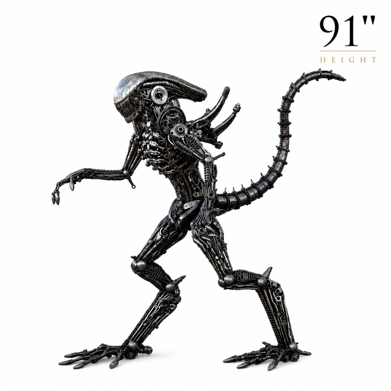 Alien Recycled Metal Sculpture (Inspired by Alien)