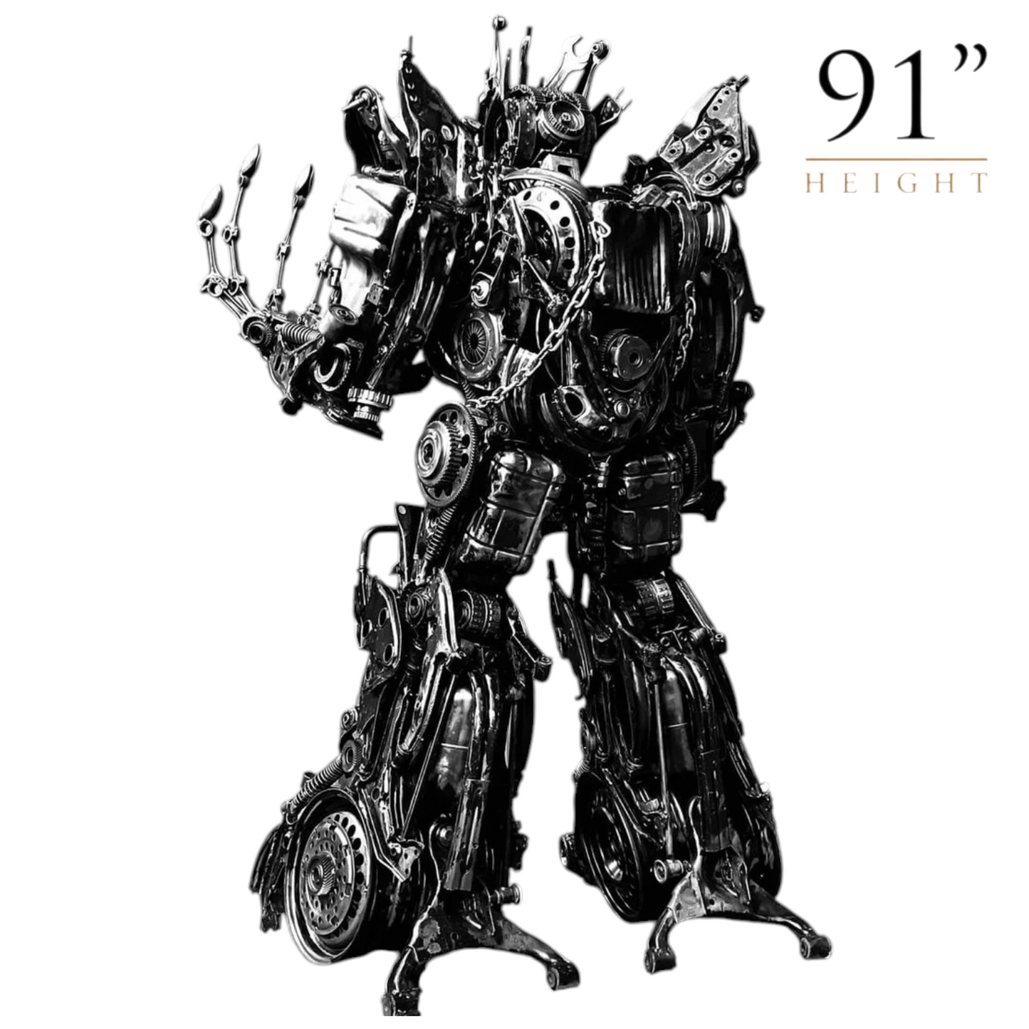 Megatron Recycled Metal Sculpture (Inspired by Megatron)