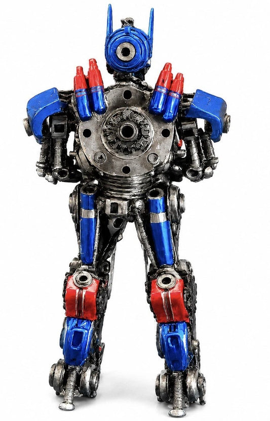 22" Optimus Prime Recycled Metal Sculpture (Inspired by Optimus Prime)