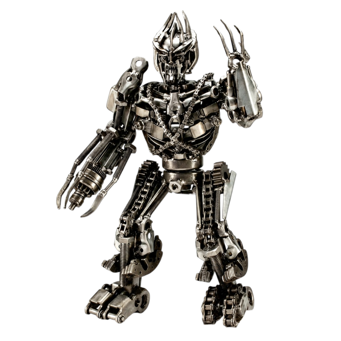 16" Megatron Recycled Metal Sculpture (Inspired by Megatron)