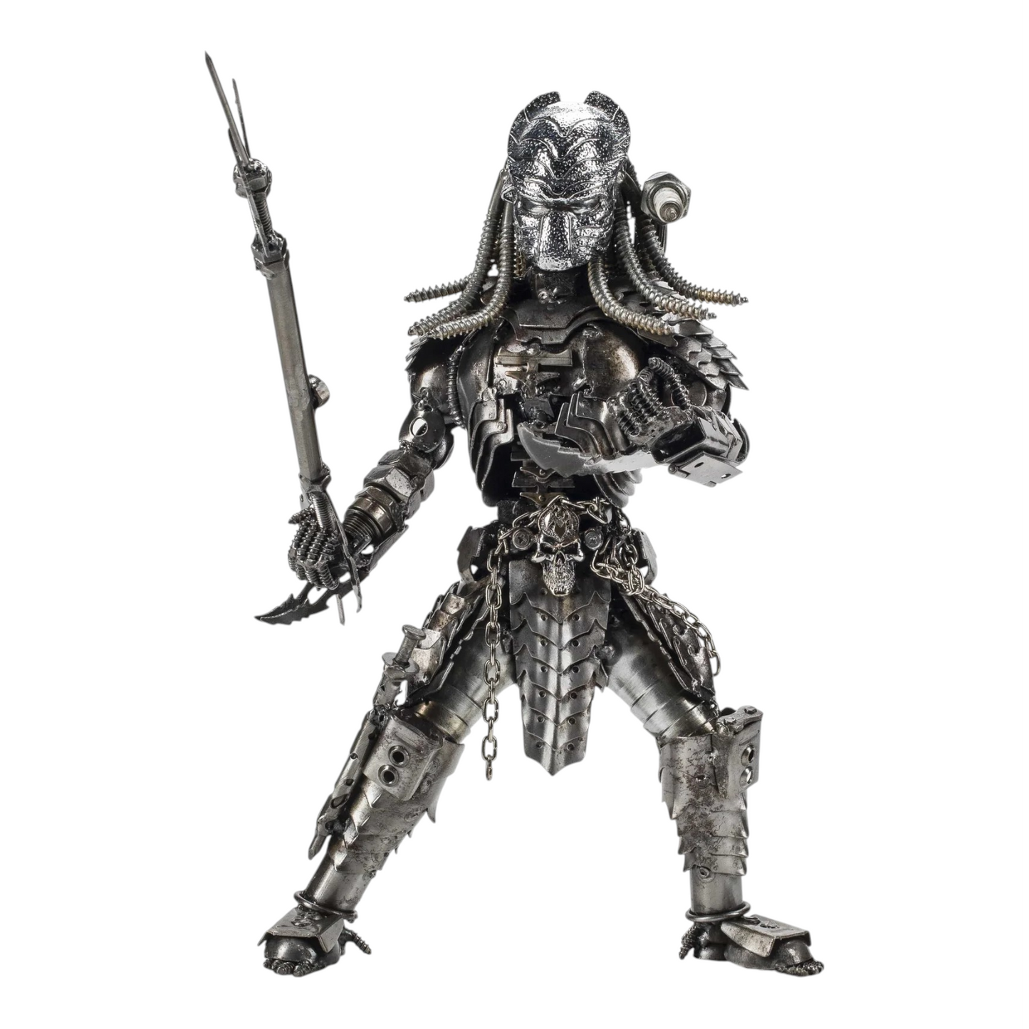 14" Predator Recycled Metal Sculpture (Inspired by Predator)