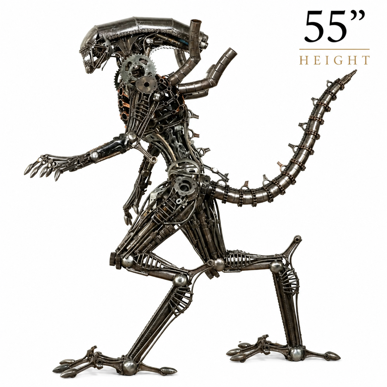 Alien Recycled Metal Sculpture (Inspired by Alien)