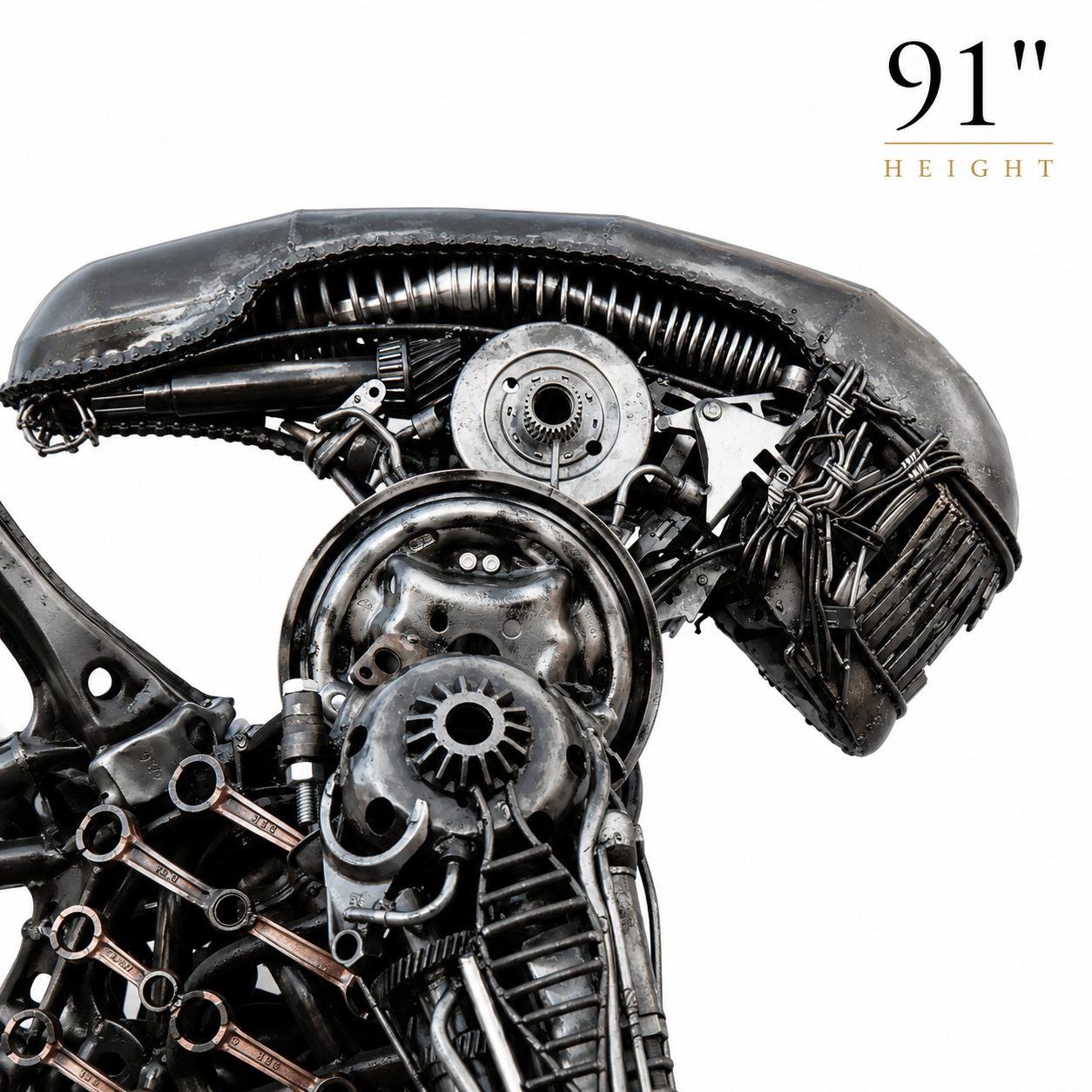 Alien Recycled Metal Sculpture (Inspired by Alien)