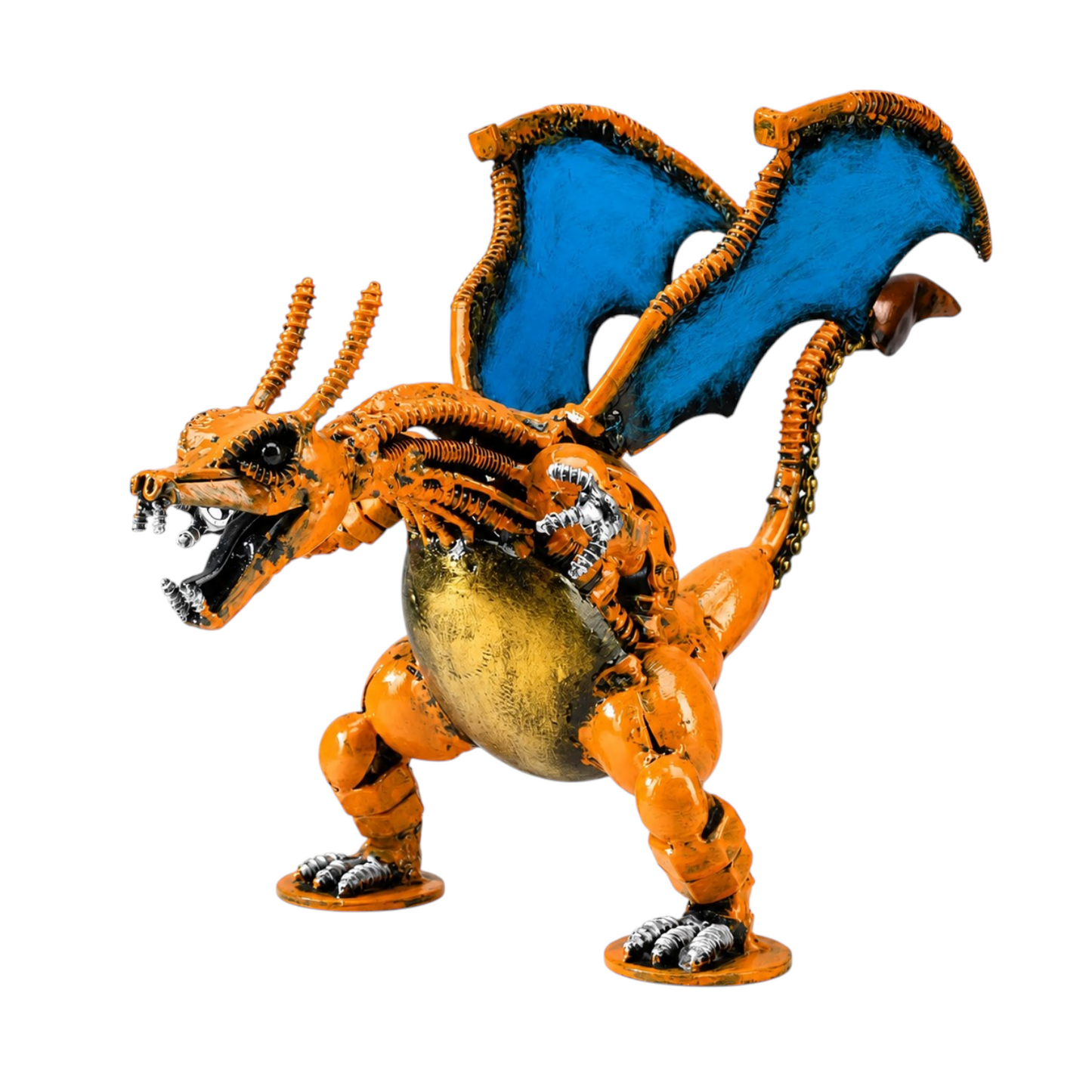 Charizard Recycled Metal Sculpture (Inspired by Charizard)