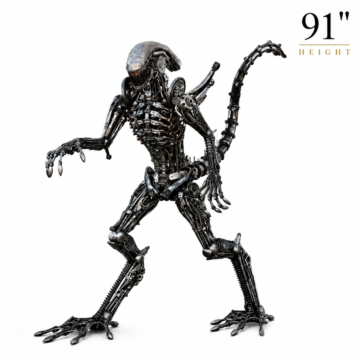 Alien Recycled Metal Sculpture (Inspired by Alien)