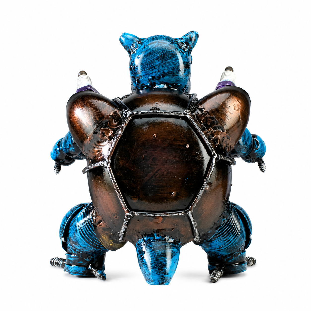 Blastoise Recycled Metal Sculpture (Inspired by Blastoise)