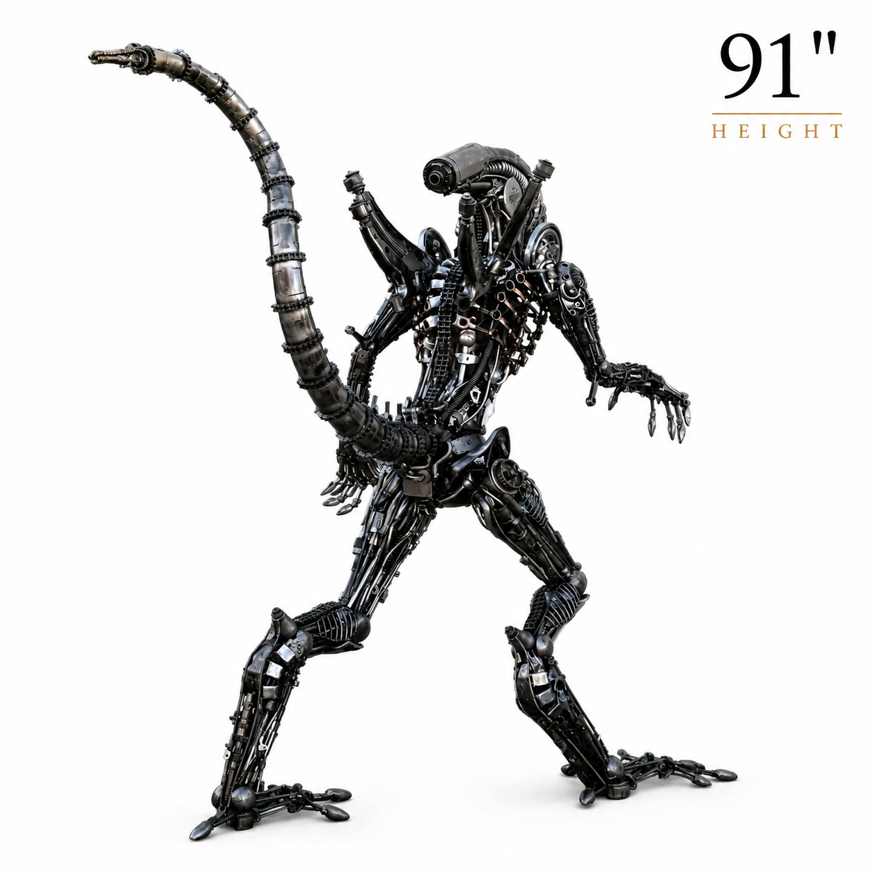 Alien Recycled Metal Sculpture (Inspired by Alien)