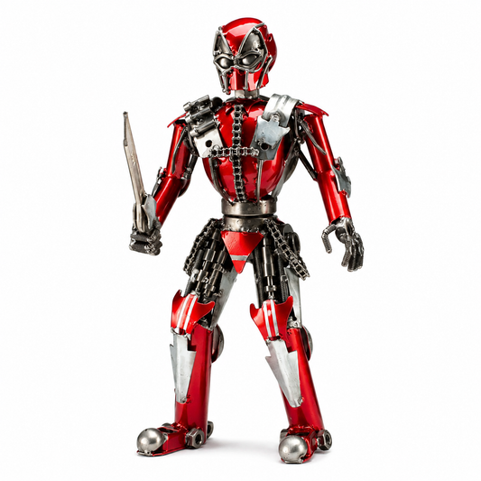 16" Deadpool Recycled Metal Sculpture (Inspired by Deadpool)