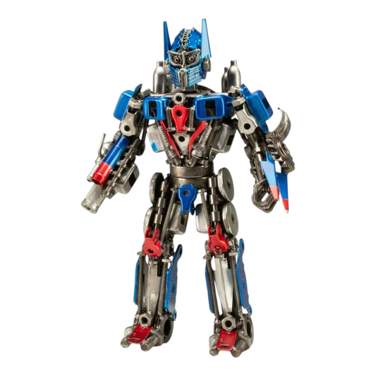 16" Optimus Prime Recycled Metal Sculpture (Inspired by Optimus Prime)