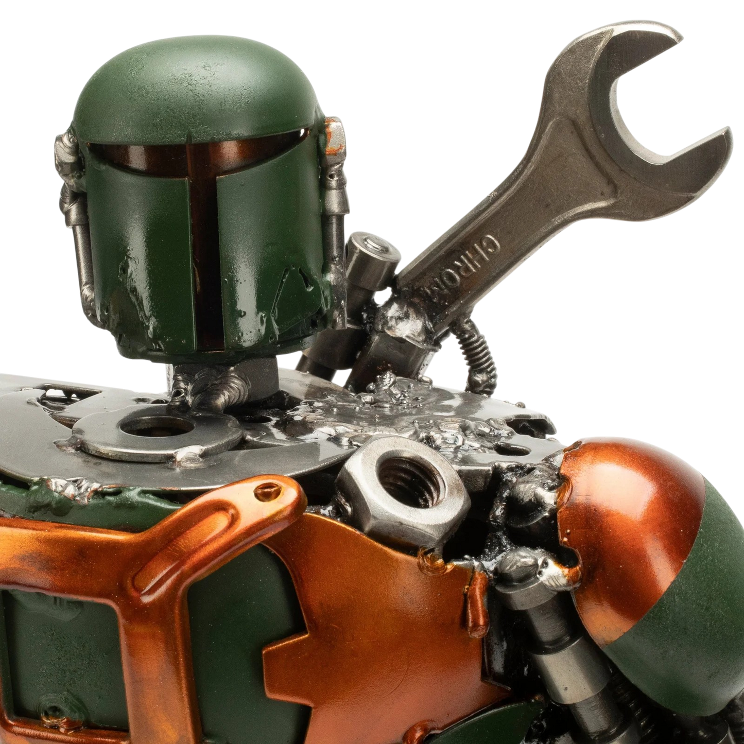 20" Boba Fett Recycled Metal Sculpture (Inspired by Boba Fett)
