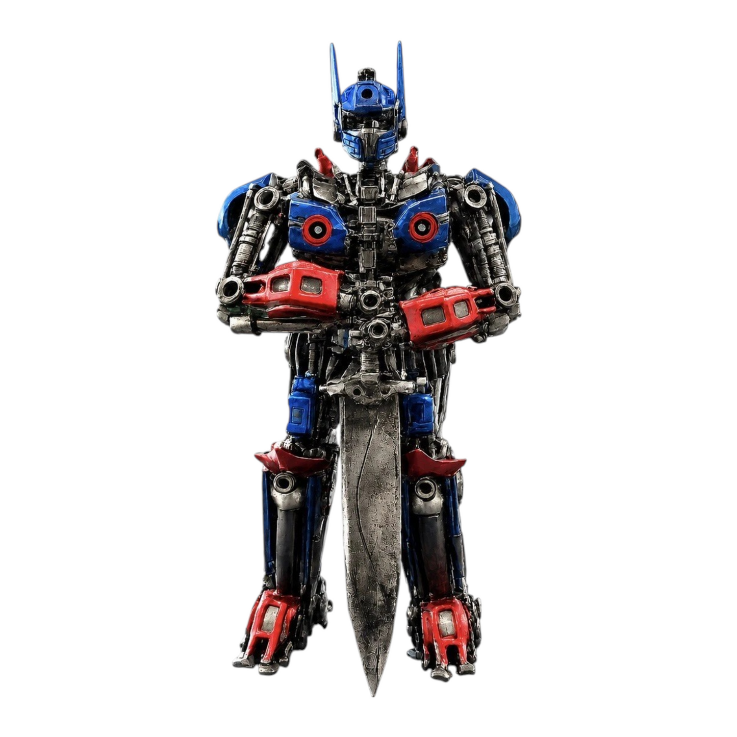 22" Optimus Prime Recycled Metal Sculpture (Inspired by Optimus Prime)