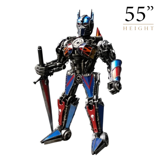 Optimus Prime Recycled Metal Sculpture (Inspired by Optimus Prime)