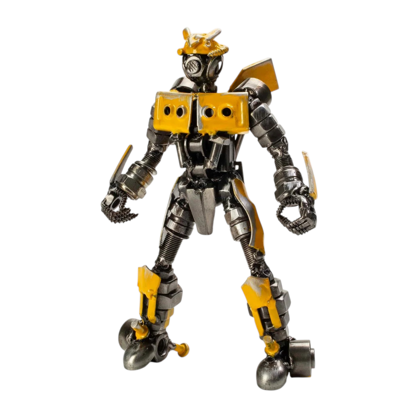 7" Bumblebee Recycled Metal Sculpture (Inspired by Bumblebee)
