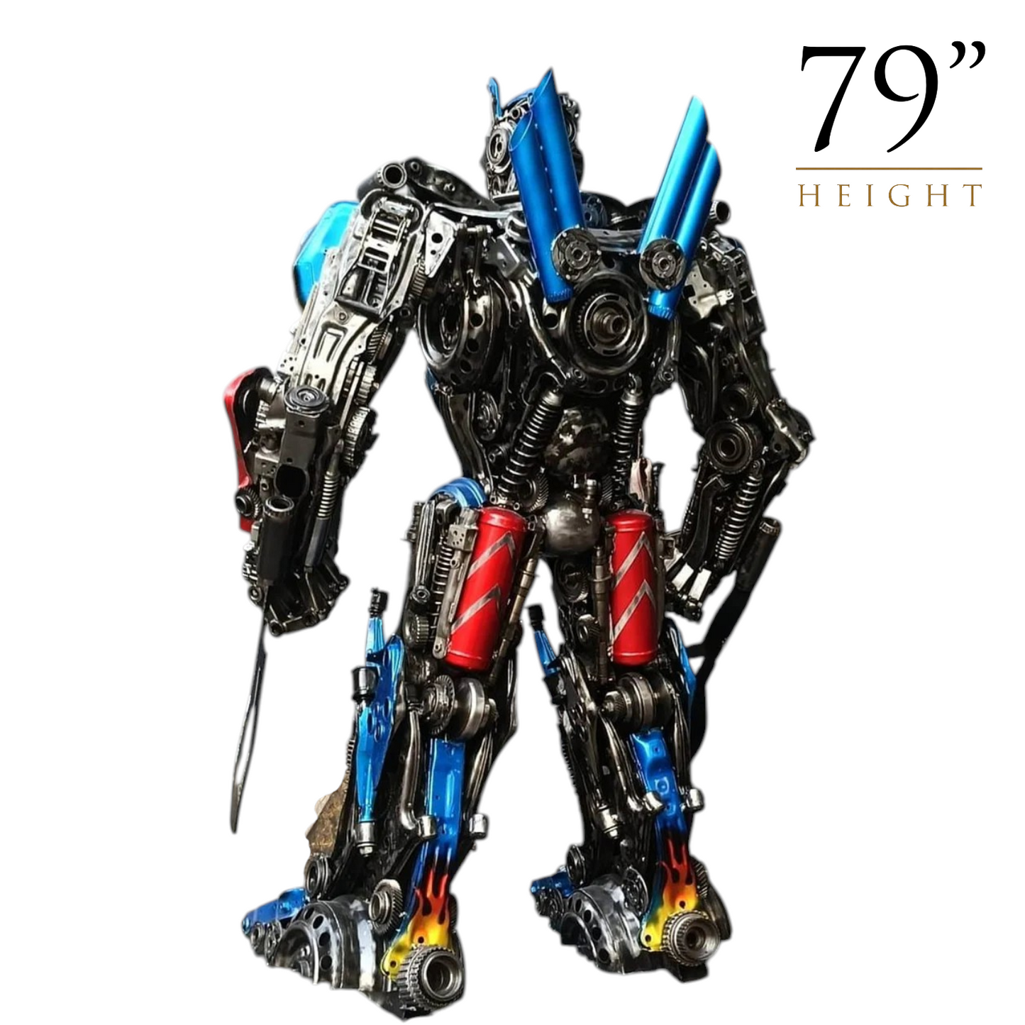 Optimus Prime Recycled Metal Sculpture (Inspired by Optimus Prime)