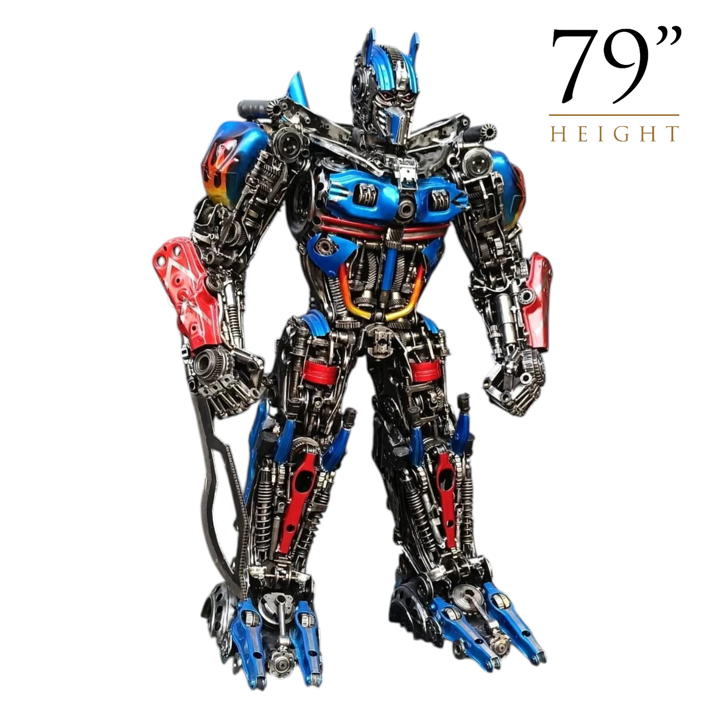Optimus Prime Recycled Metal Sculpture (Inspired by Optimus Prime)