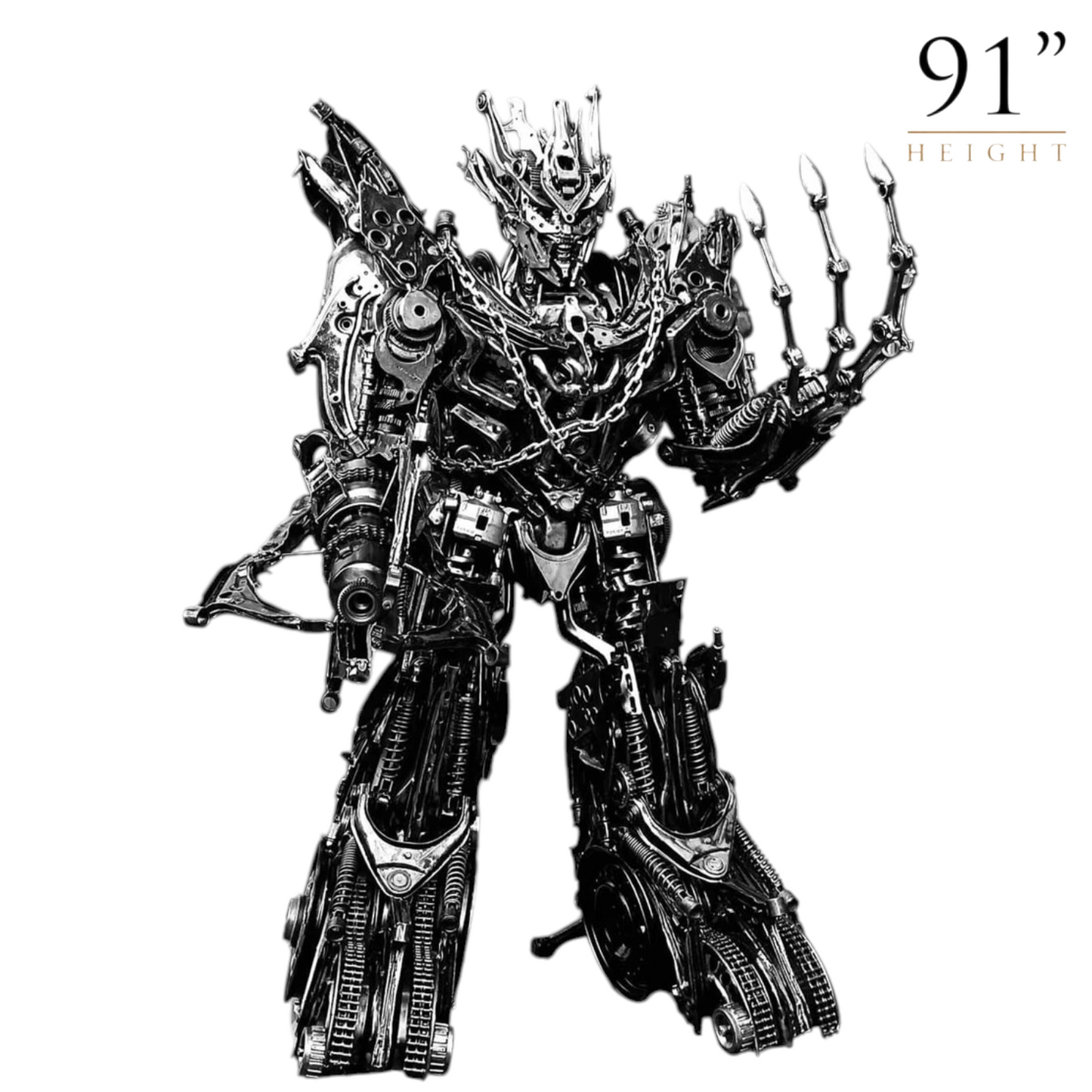 Megatron Recycled Metal Sculpture (Inspired by Megatron)