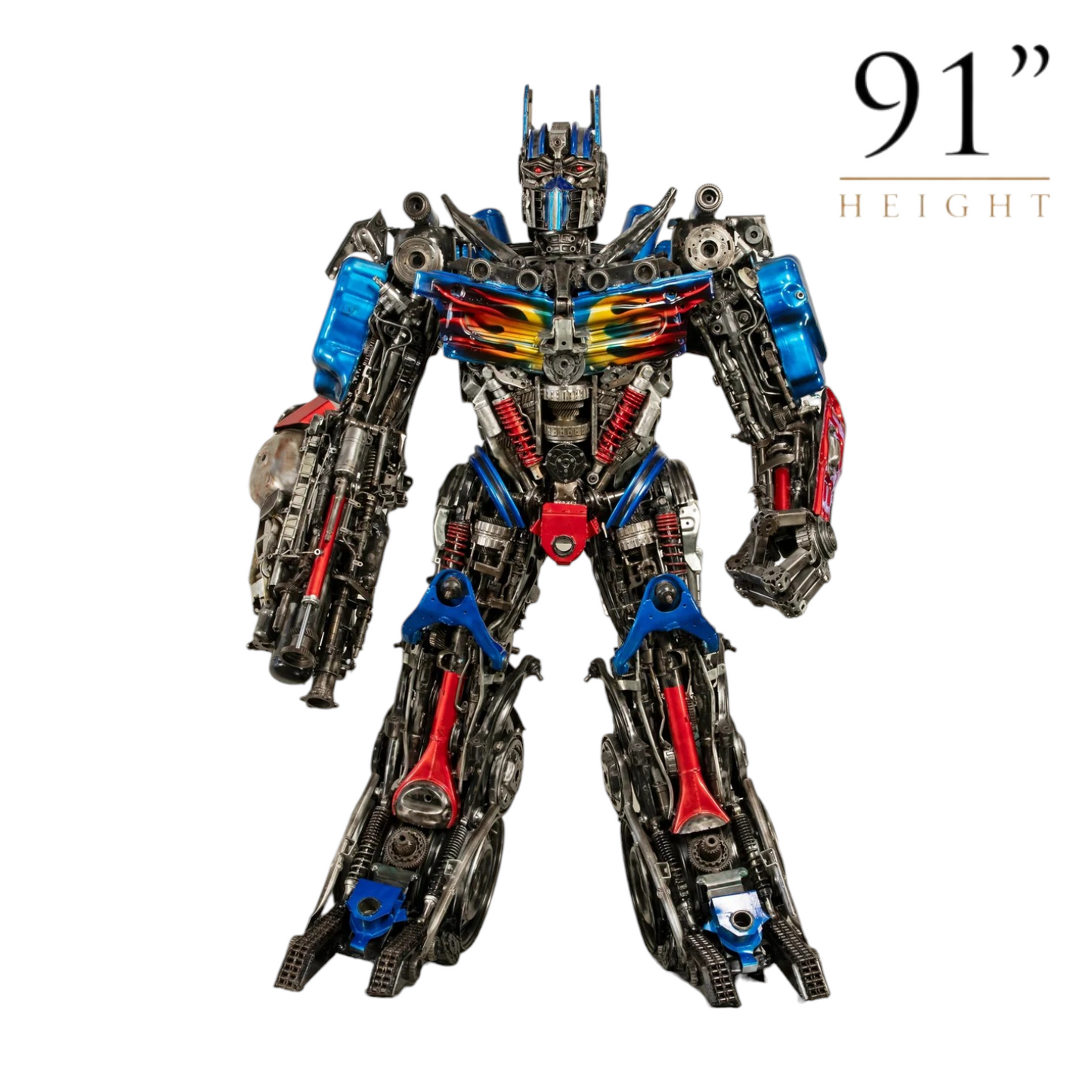 Optimus Prime Recycled Metal Sculpture (Inspired by Optimus Prime)