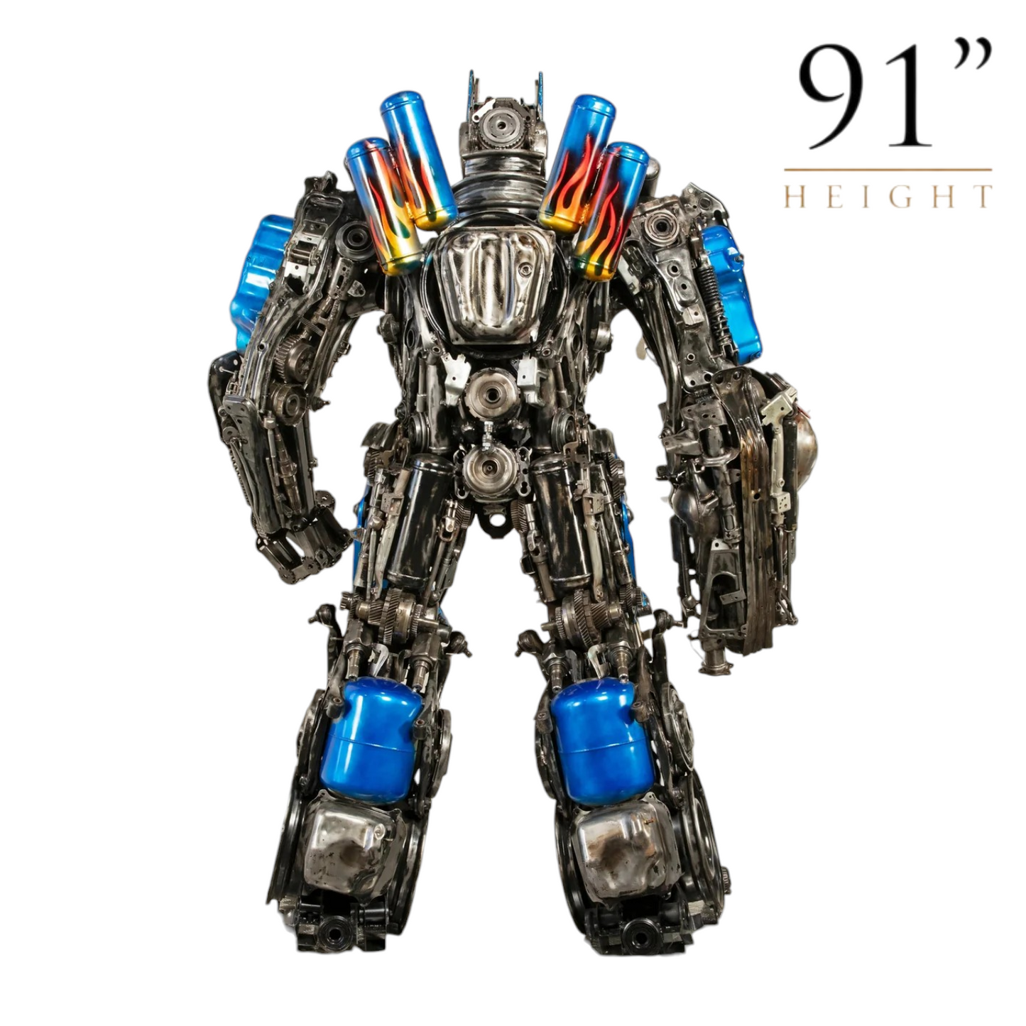 Optimus Prime Recycled Metal Sculpture (Inspired by Optimus Prime)