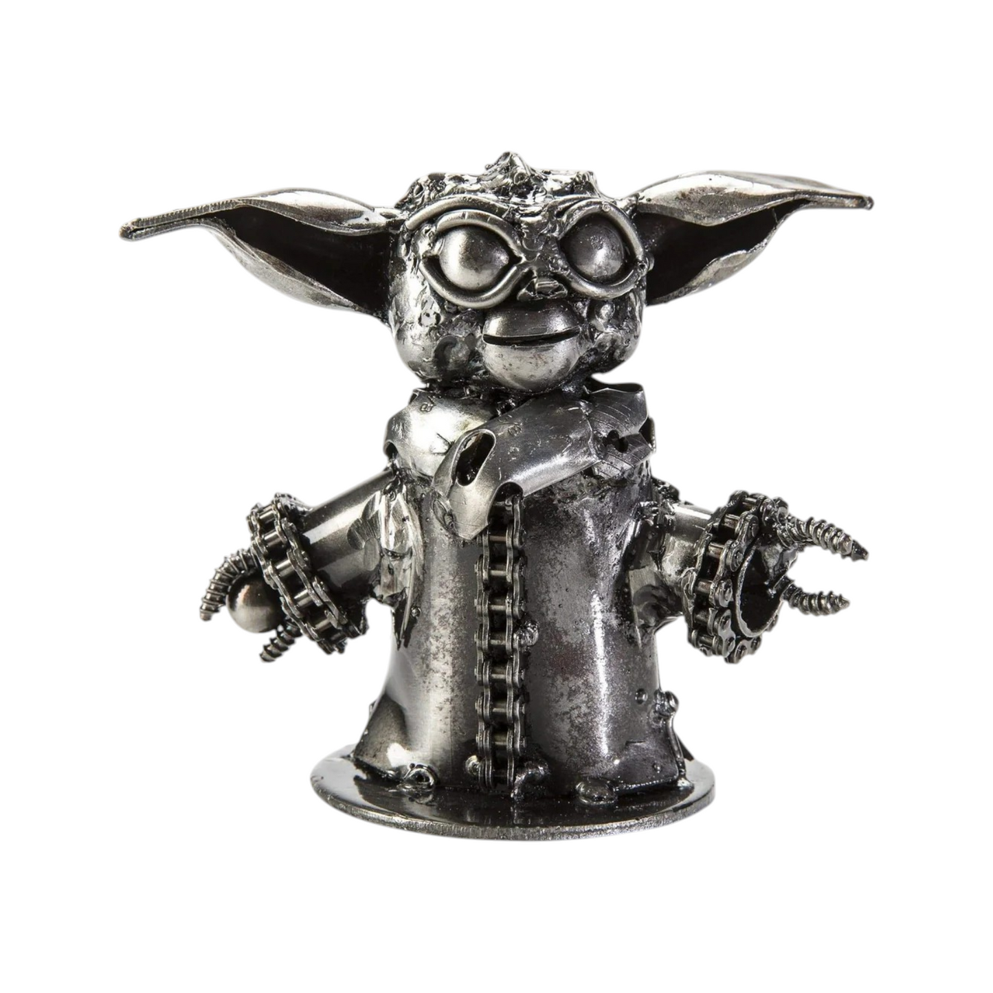 5" Baby Yoda (Grogu) Recycled Metal Sculpture (Inspired by Baby Yoda)