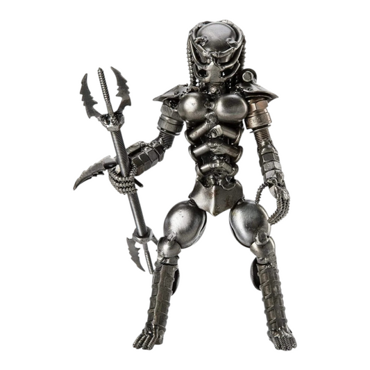 7" Predator Recycled Metal Sculpture (Inspired by Predator)
