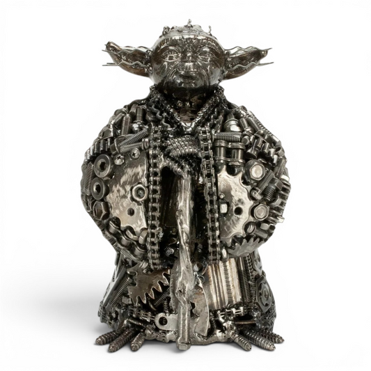 Yoda Recycled Metal Sculpture (Inspired by Yoda)